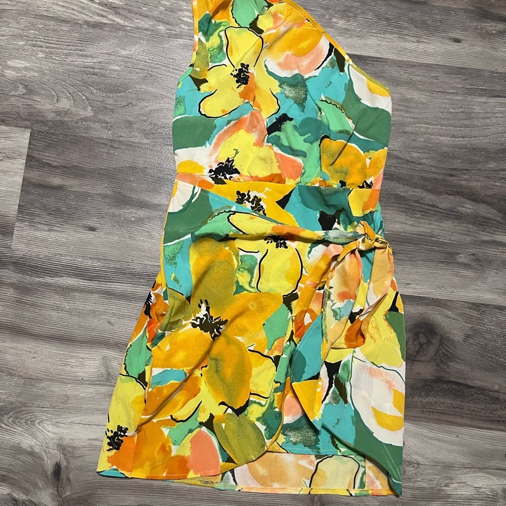 Floral One-Shoulder Dress